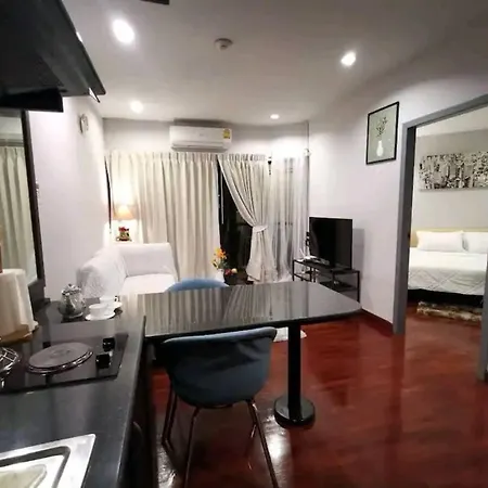 Cozy 1Br Walk To Bts And Airport Rail Link Close To Malls G7 Bangkok Room photo